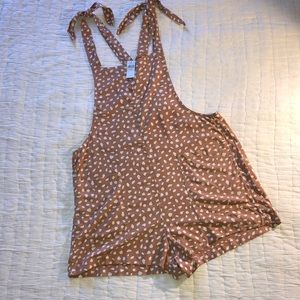 NWT! Aerie Shoulder Tie Shortalls